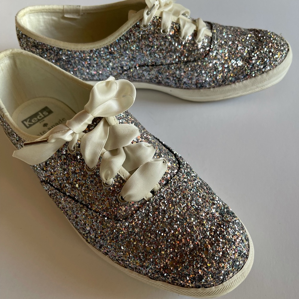 Kate Spade Keds size 7.5 glitter tennis Shoes